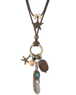 ロングフェザーネックレス