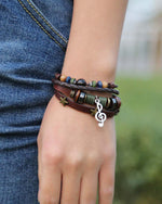 Multi-layer beaded bracelet