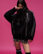 Striped knitted sweater