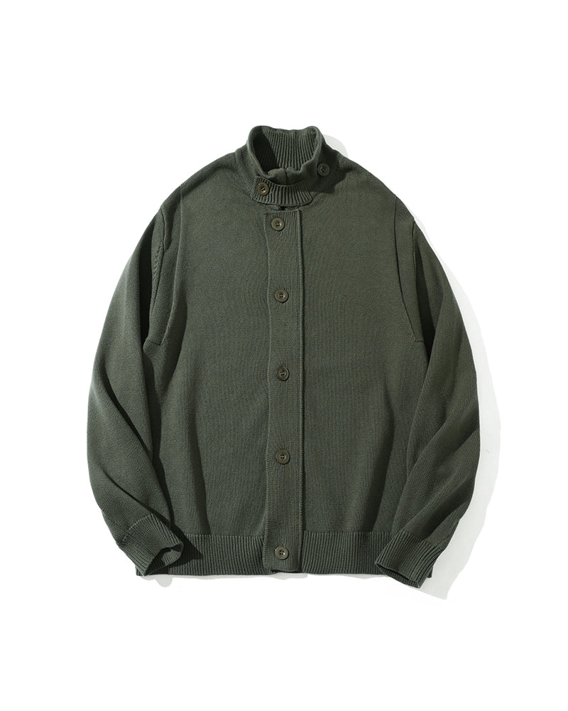 カジュアルなルーズニットジャケット