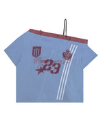 オフショルダーストラップの半袖