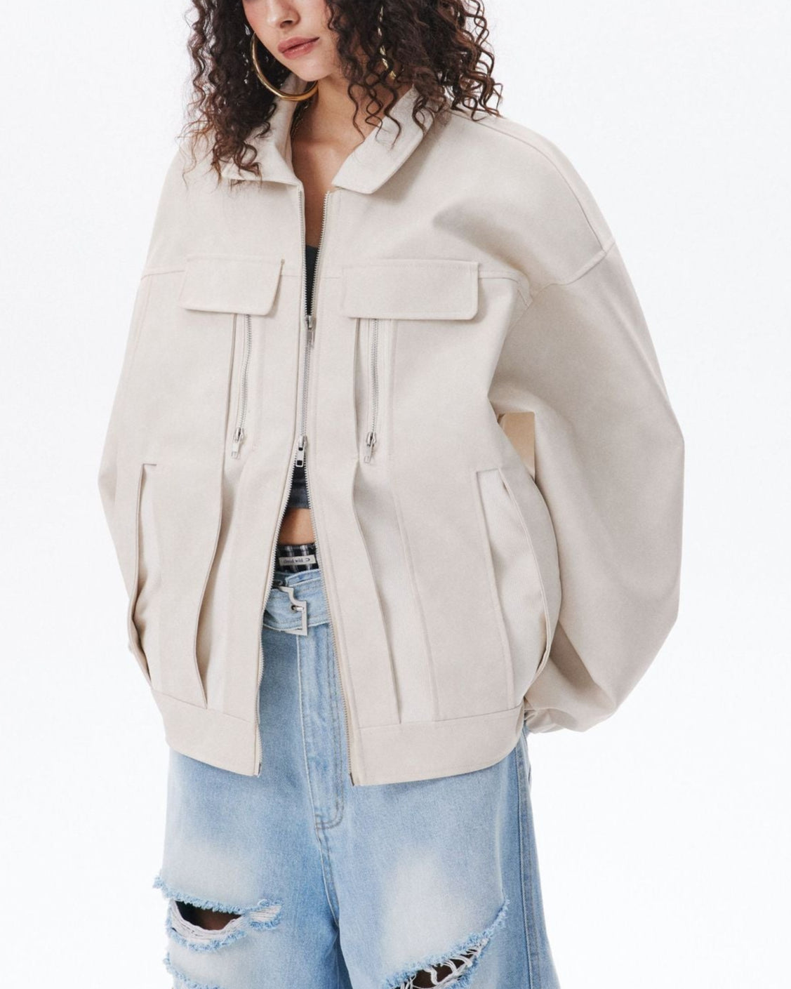 シンプルなゆったりコート