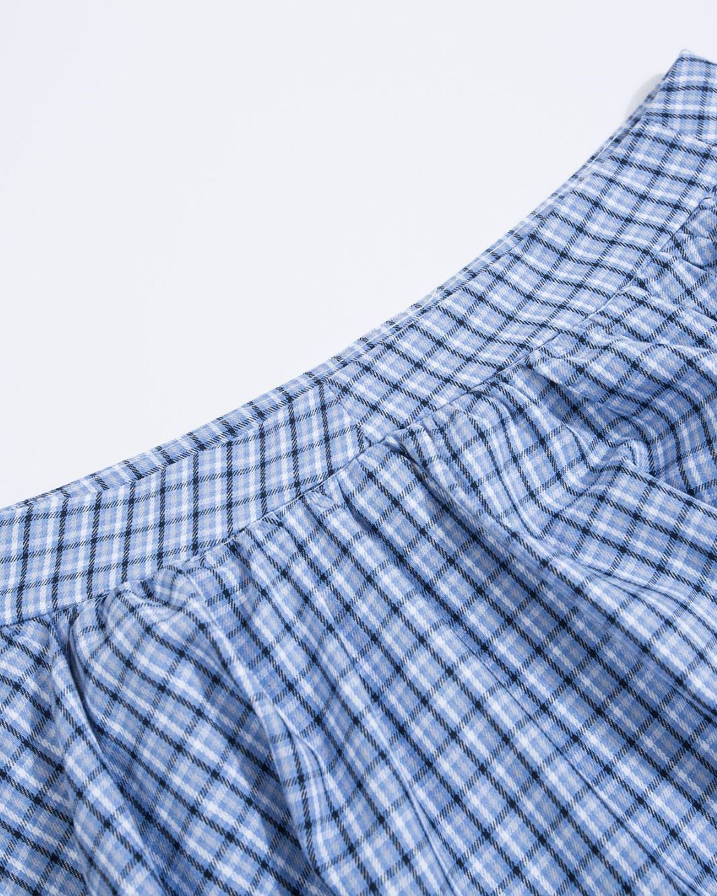 チェック柄ボウチュチュスカート