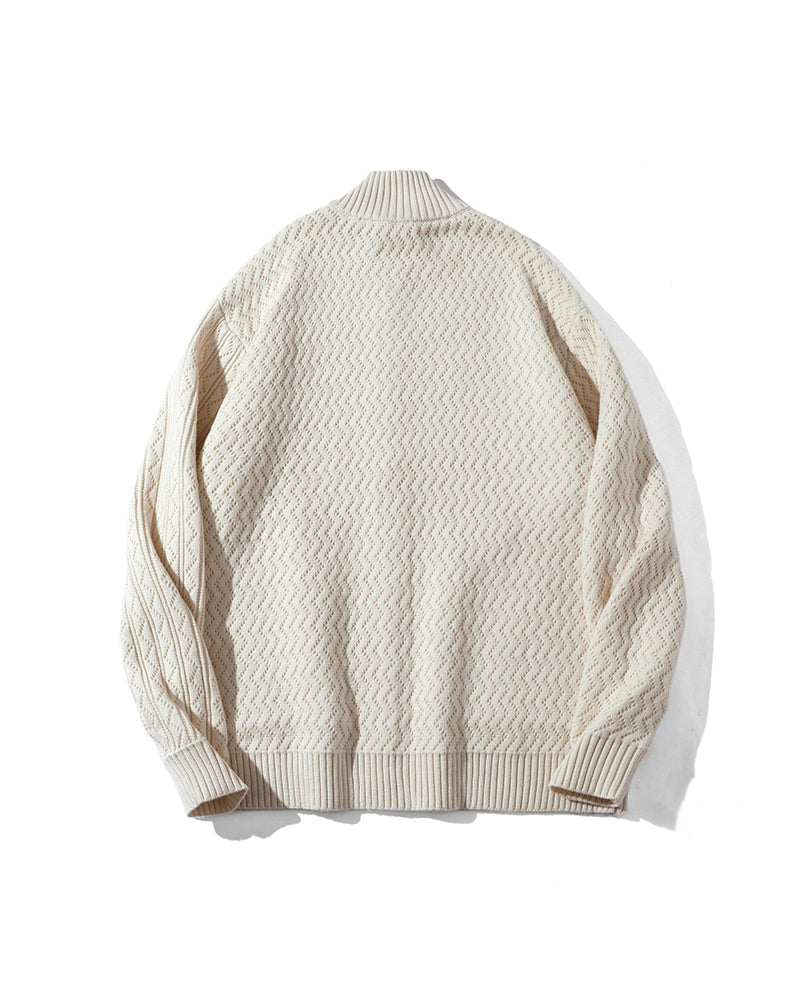 カジュアルレトロニットカーディガン