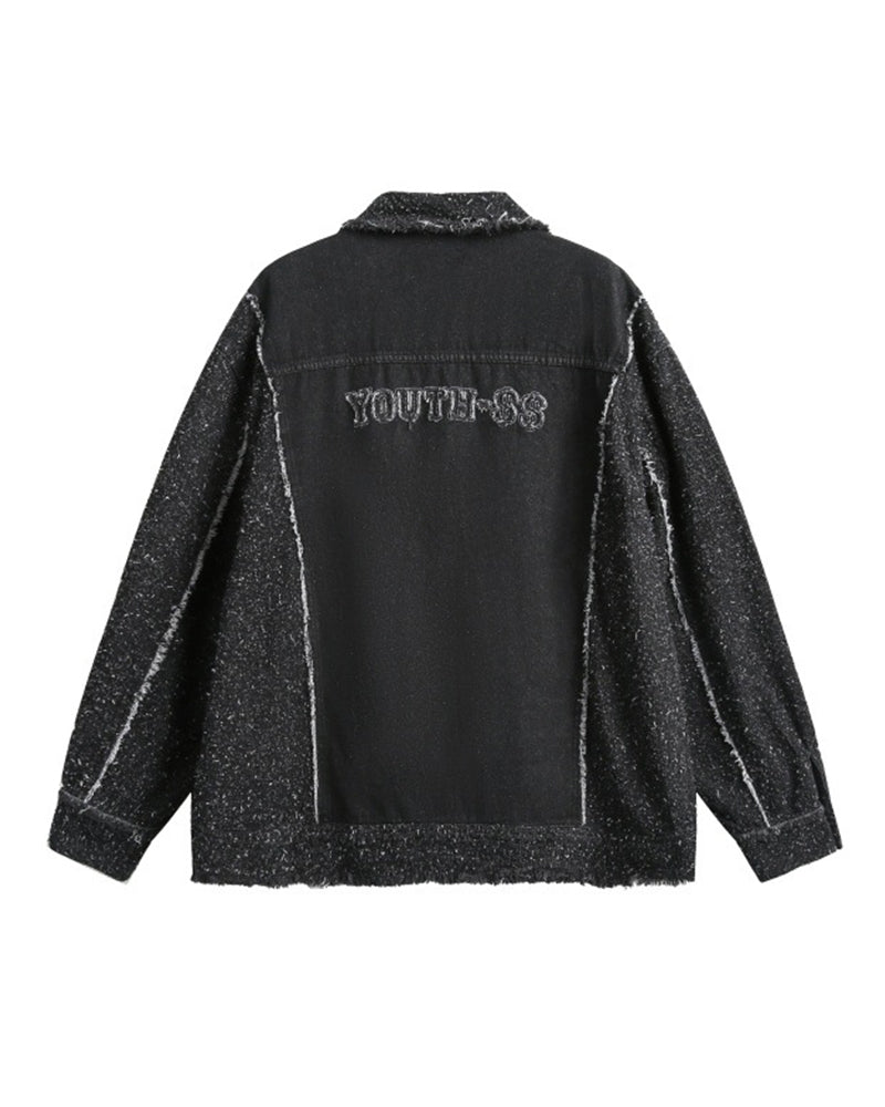 カジュアルなウォッシュデニムジャケット