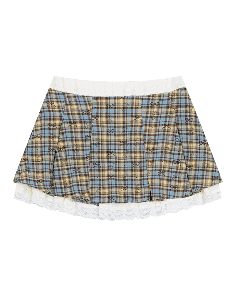 Plaid simple skirt