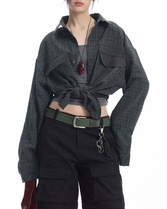 Vintage Plaid Long Sleeve Shirt