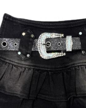 Designer denim skirt
