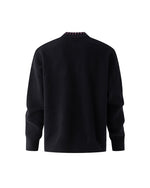 Retro colorblock thickened sweater