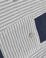 Color-blocked short-sleeved shirt