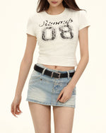 Retro cute simple short sleeves