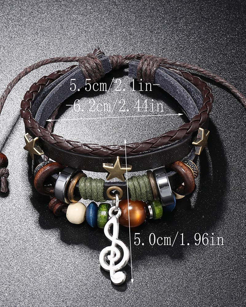 Multi-layer beaded bracelet