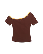 Hot girl off-shoulder short sleeves