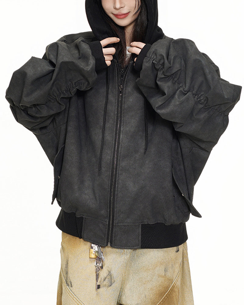 Fake two-piece cotton jacket