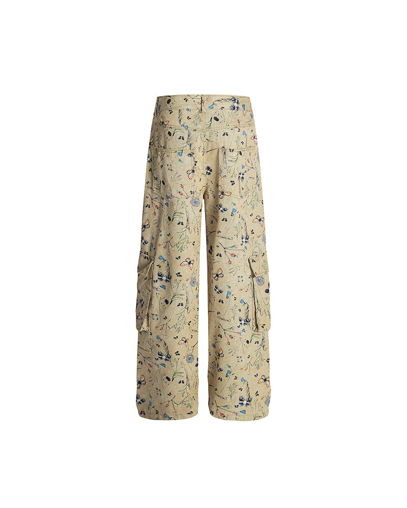 全面プリントのワークジーンズ