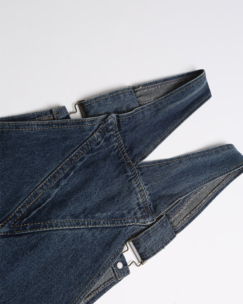 Embroidered overalls