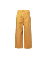 漫画の刺繍入りストレートレッグパンツ