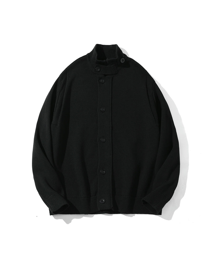 カジュアルなルーズニットジャケット