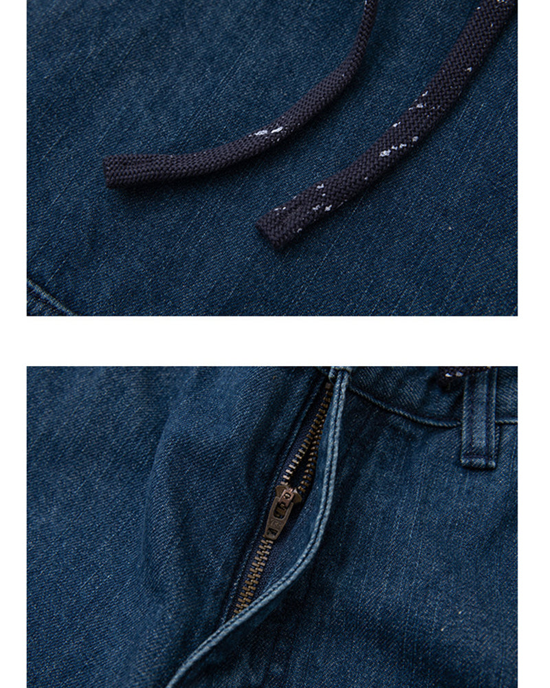 ベーシックなダブルポケットデニムショートパンツ