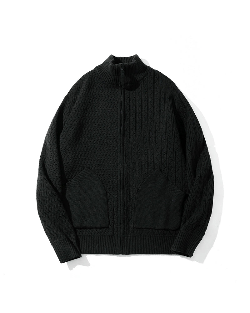 カジュアルレトロニットカーディガン