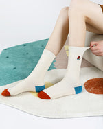 刺繍入り文字ソックス