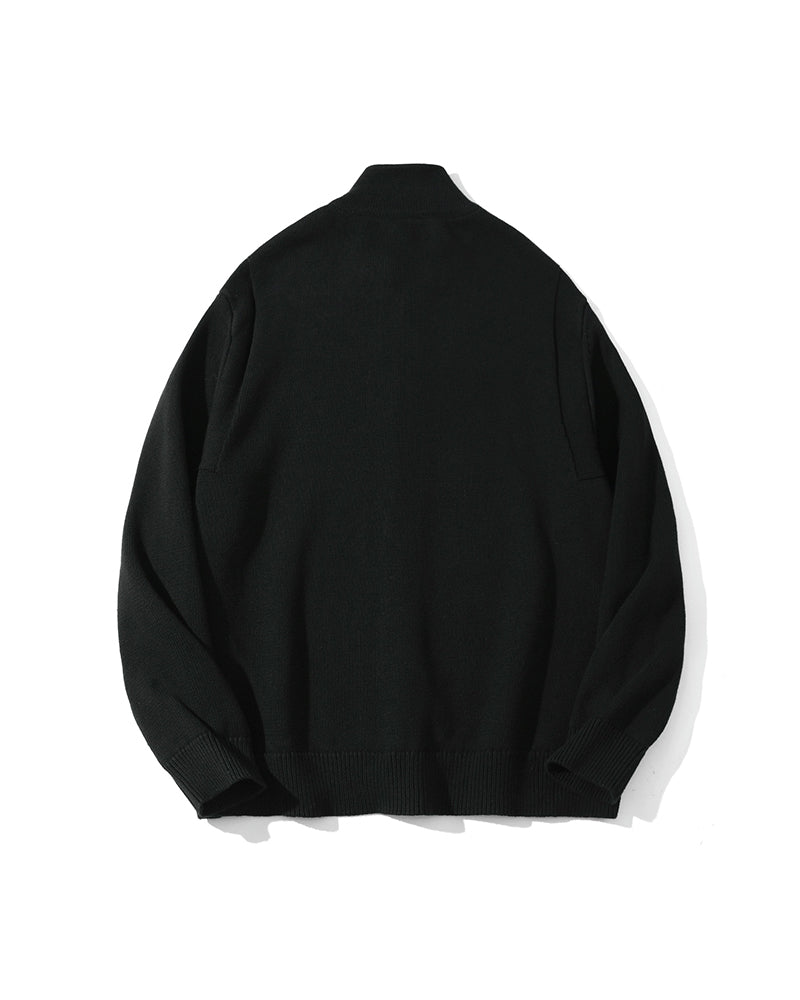 カジュアルなルーズニットジャケット