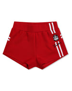 レトロなコントラストのカジュアルショートパンツ