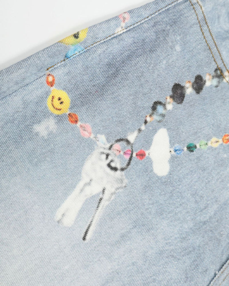 귀엽고 심플한 데님 팬츠