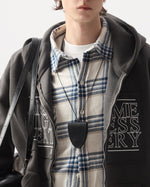 パッチワークフード付きスウェットシャツジャケット