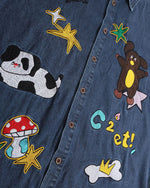 レトロな漫画の半袖シャツ