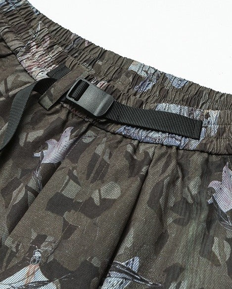 Floral camouflage shorts