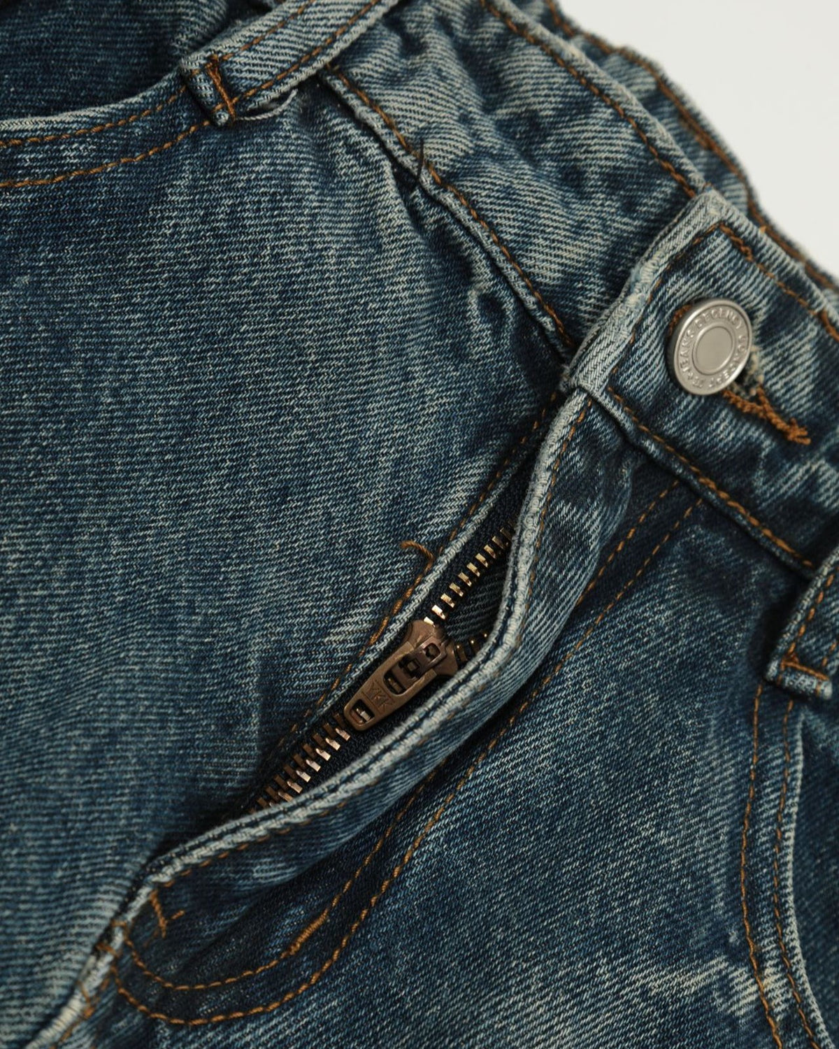 워시드 패널 청바지