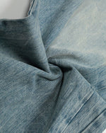 Distressed washed straight jeans