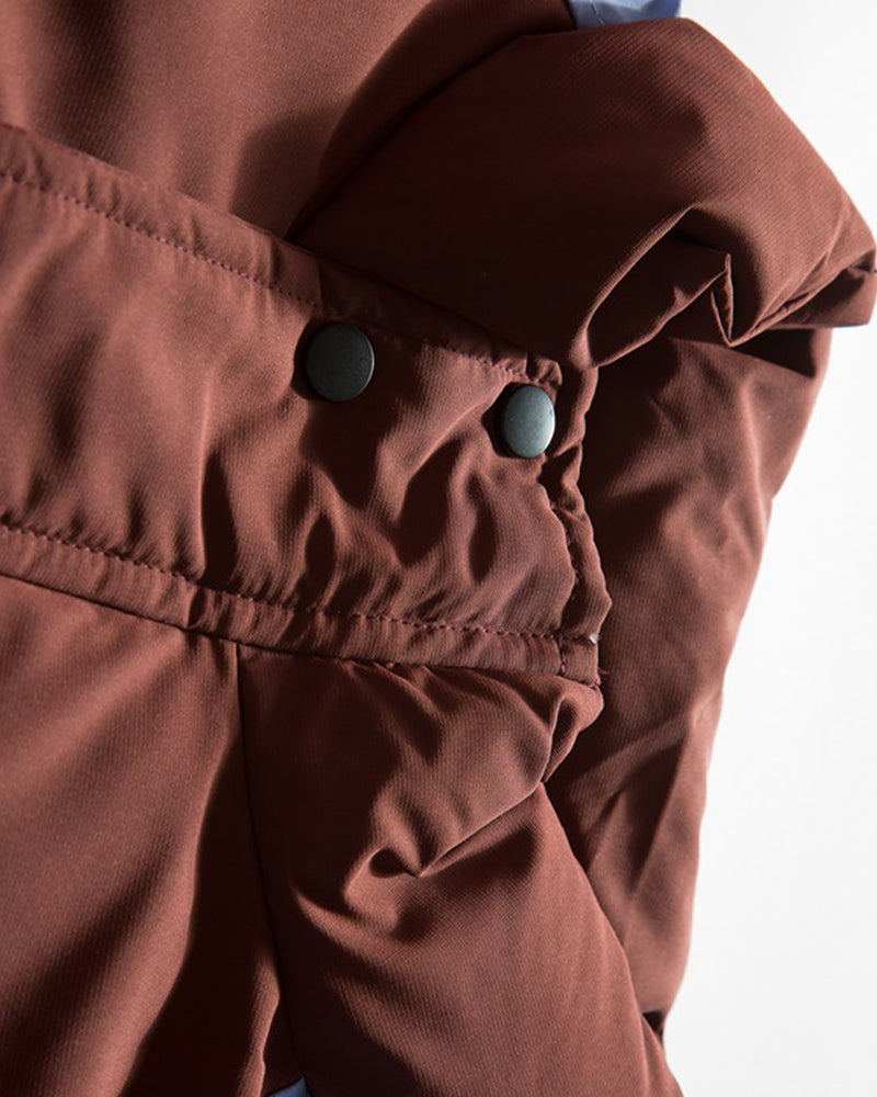 パッチワークコントラストカラーダウンジャケット