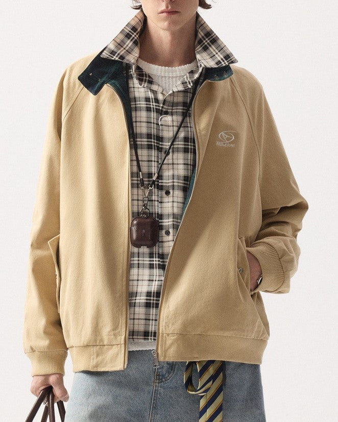 スタンドカラーカジュアルジャケット