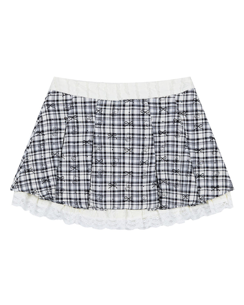 Plaid simple skirt