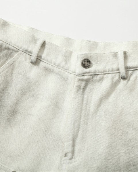 Distressed denim trousers