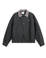 カジュアルなダメージ加工のカラーブロックジャケット