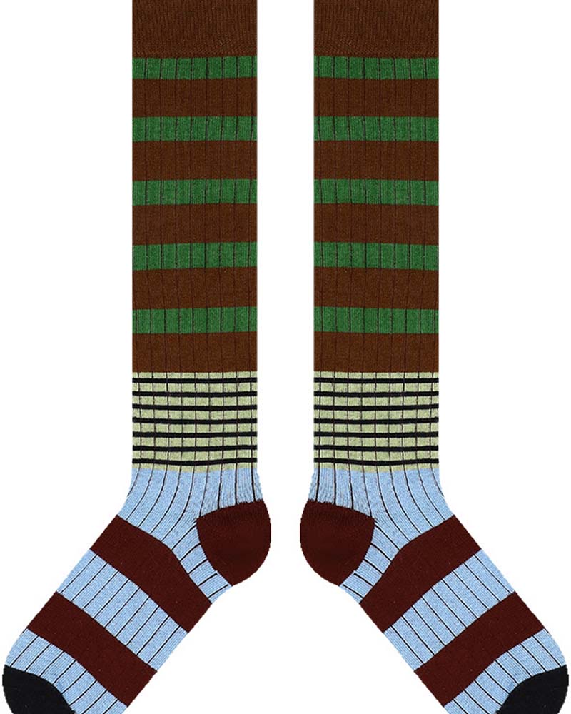 Striped knee-high socks