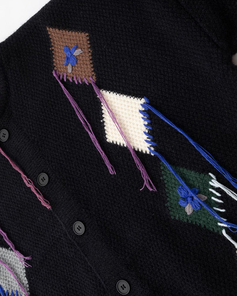 Retro colorblock thickened sweater