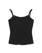 레터 프린트 슬림핏 서스펜더