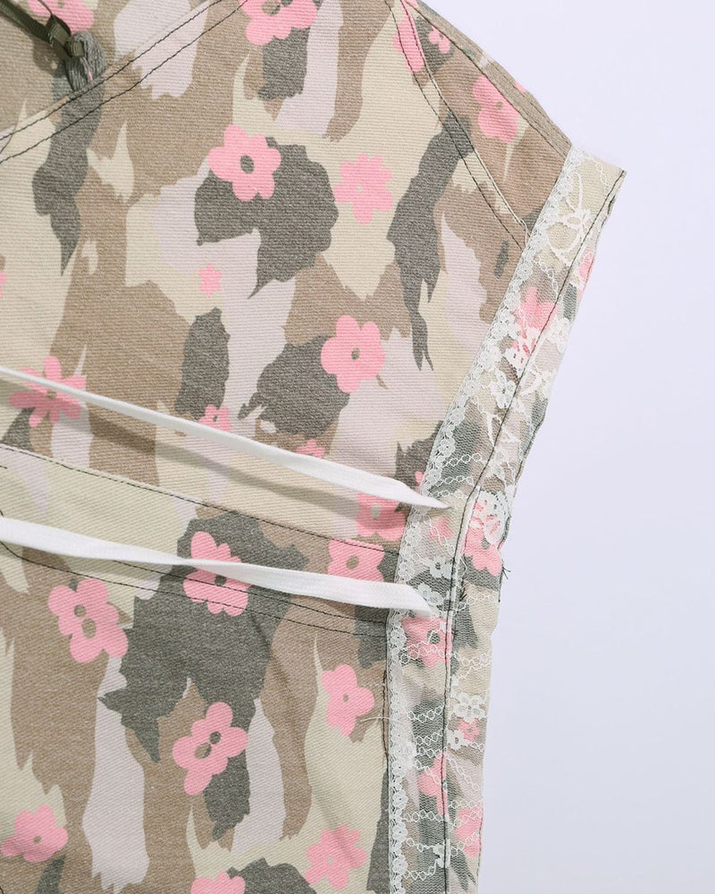 레이스 패널 캐주얼 반바지