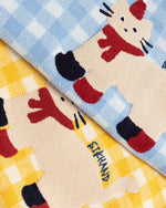 楽しいチェック柄プルオーバーセーター