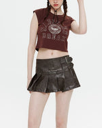 ハイウエストプリーツスカート