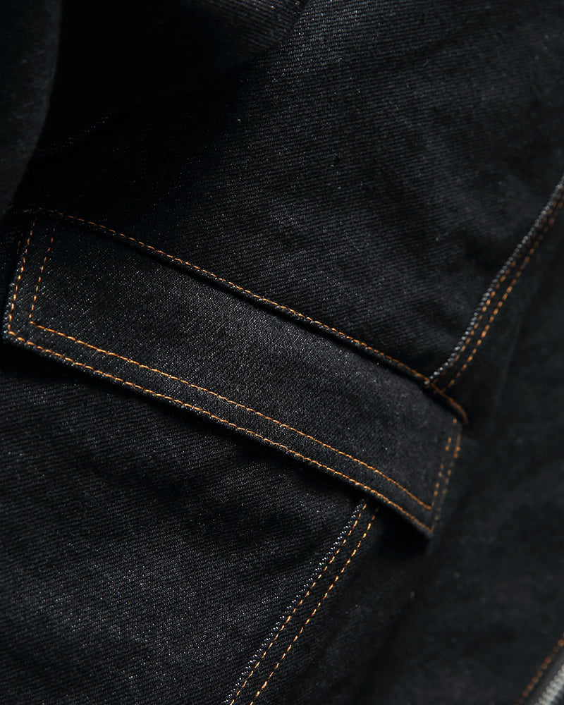 Airplane buckle casual denim jacket