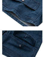 ベーシックなダブルポケットデニムショートパンツ