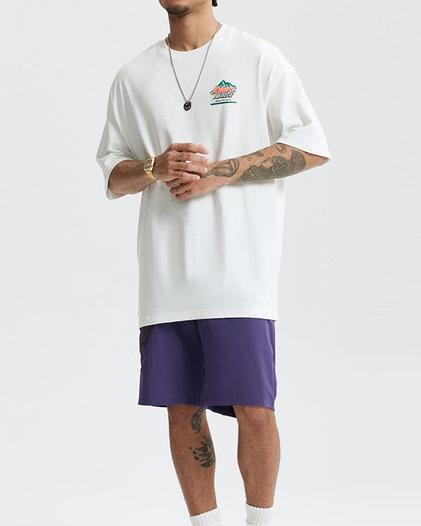 山のプリント半袖