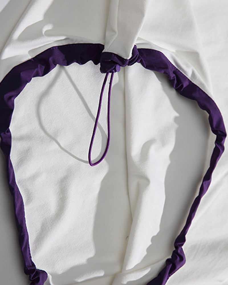 Contrast pocket short sleeves