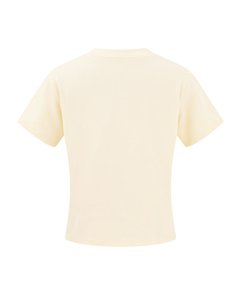 Fun pattern short sleeves