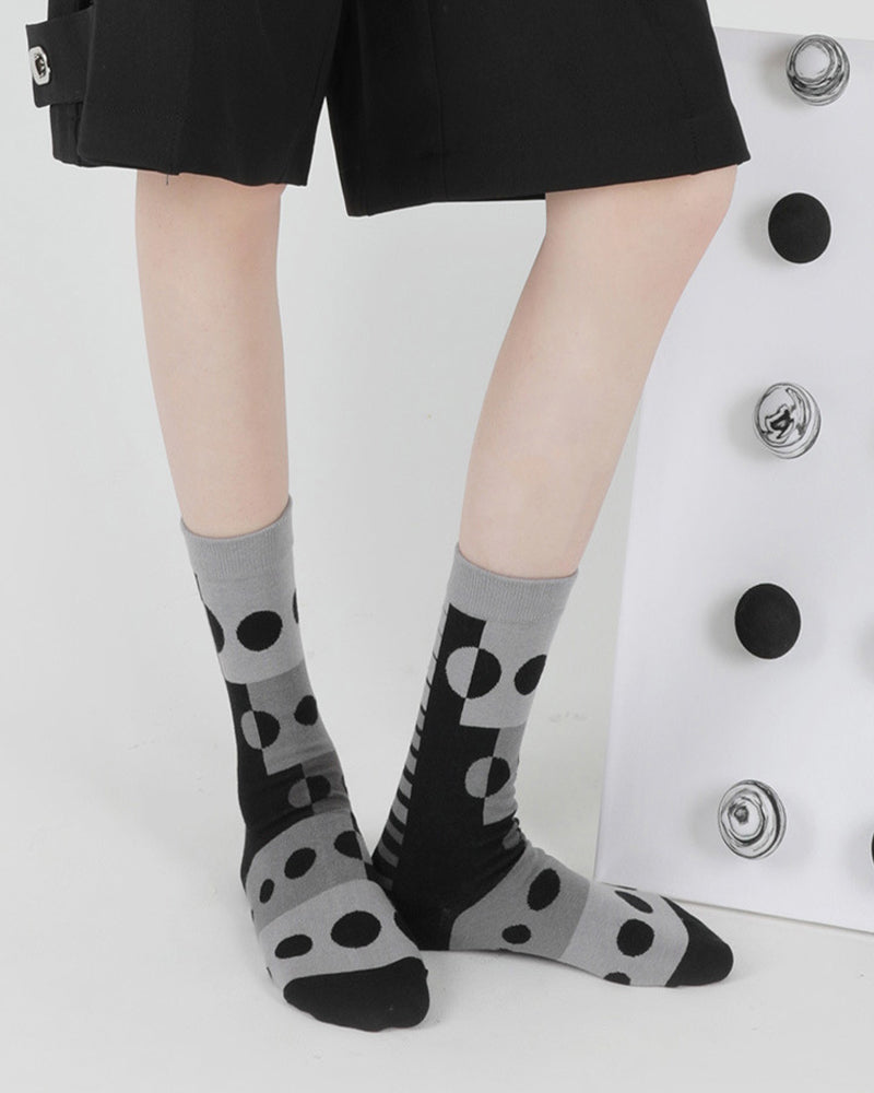 コントラストカラーの滑り止めソックス